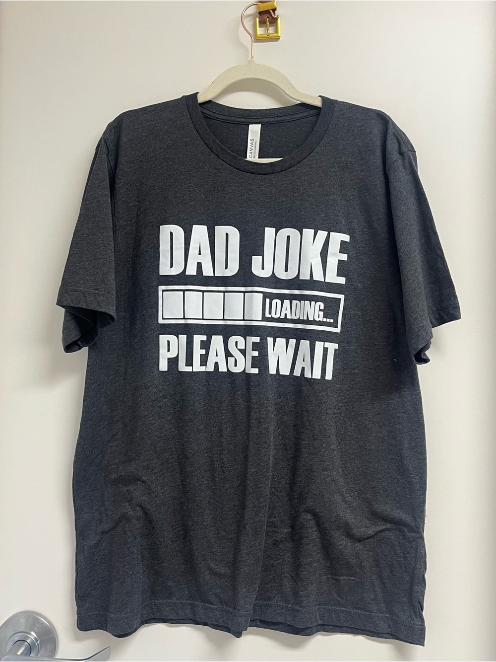 Dad Joke Loading Please Wait Graphic T-Shirt - Charcoal